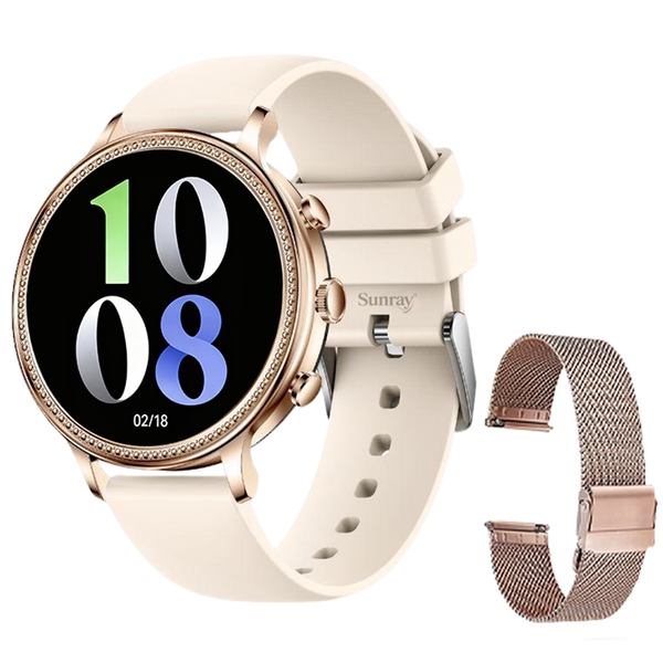 SUNRAY Women's Fitness Smartwatch | Bluetooth Call &amp; Health Tracker