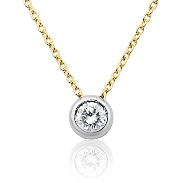 Morrisons Sophia 9k White Gold Natural Diamond Floating Pendant &amp; Chain
