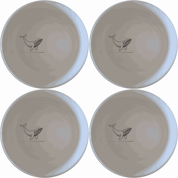 Floating Breaching Whale Bowl Set of 4 - Range 3