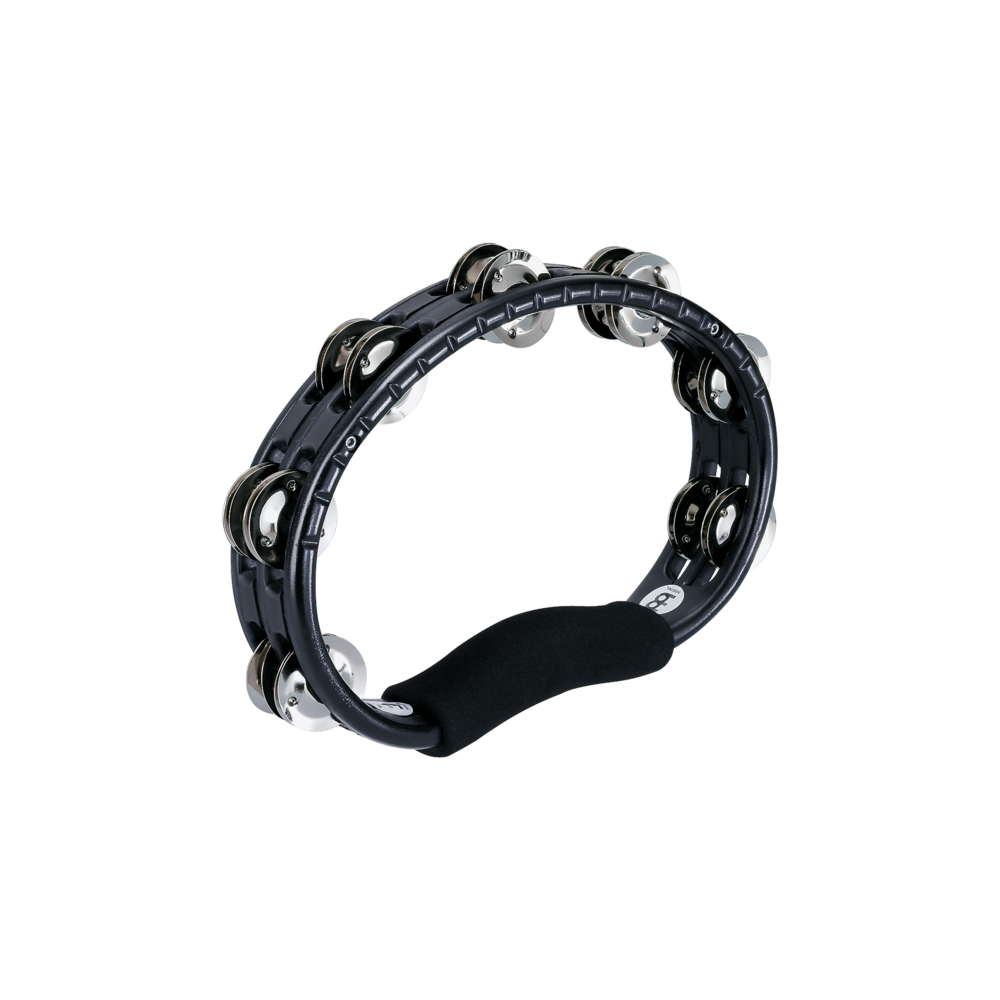 Meinl TMT1BK ABS Tambourine Hand Held Steel Jingles - Black