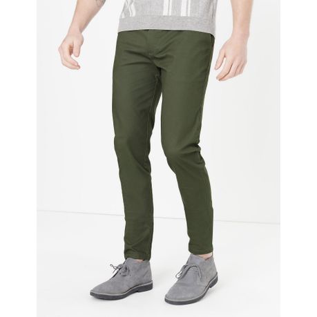 mens green skinny chinos