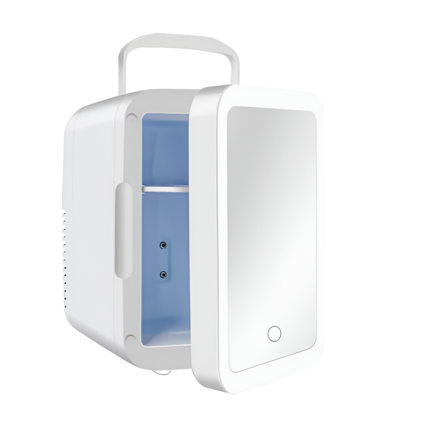 4-Liter Portable Handheld Skincare Fridge with LED Mirror Light