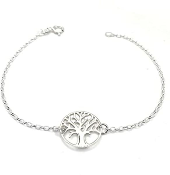 Broadway Jewellers - 925 Sterling Silver Tree of Life Bracelet 19cm