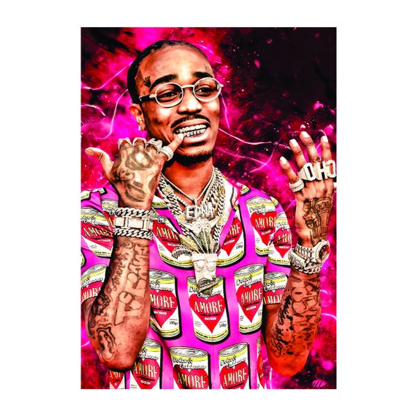 Quavo Purple Neon Lights - A1 poster