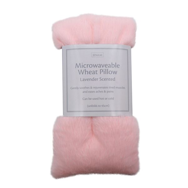 Jenam Microwaveable Lavender Wheat Pillow - Plush Pink Heat Pack