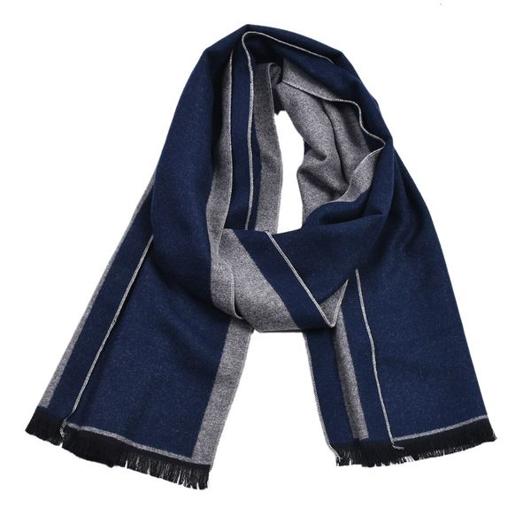 Imitation cashmere double-sided color matching high-end men's scarf