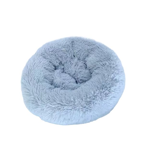 Luxury Pet Calming Bed for Dogs Cats with Fluffy Plush Fur - 60cm