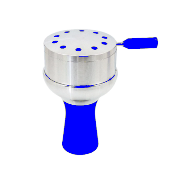 Santorini Hookah Head Bowl (Metal With Silicone) - Blue