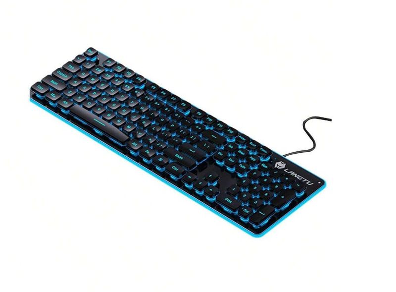 LANGTU - L1 - Wired Gaming Keyboard With Ice Blue Backlight - Black