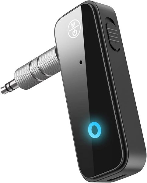 Bluetooth 5.0 Adapter 3.5mm Jack Aux Dongle, 2-in-1 Wireless Transmitter