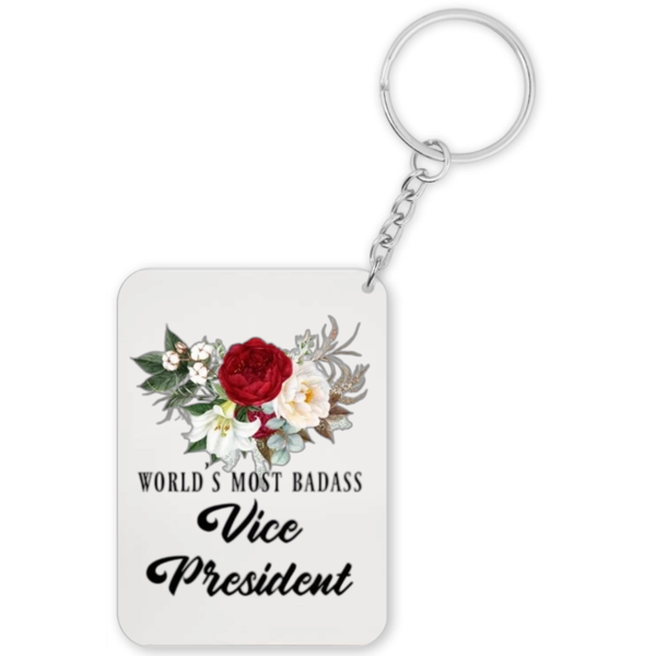World's Most Badass Vice President Gift Keyring