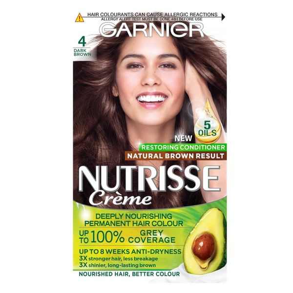 Garnier Nutrisse Permanent Hair Dye 4.0 Dark Brown