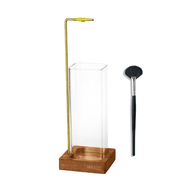 Mikaco Wooden Incense Holder with Glass Ash Catcher