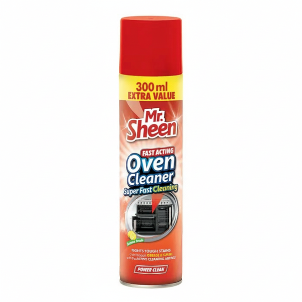 Mr Sheen Fast Acting Oven Cleaner 300ml - Heavy-Duty Grease Remover