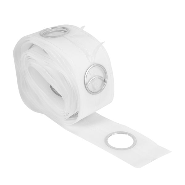 5M Eyelet Curtain Tape 40 Rings Accessories Sewing Silver Curtains Blinds N