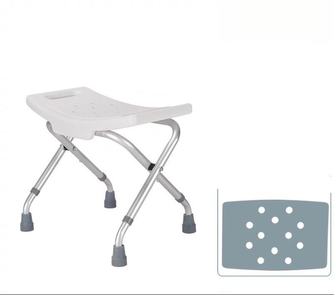 Foldable Aluminum Shower Chair 5 Level ajustable up to 51cm Highth