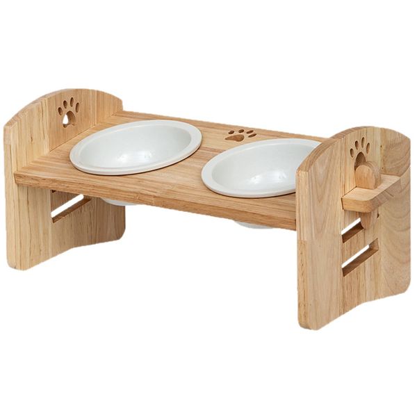 Elevated Pet Bowls Stand with 3 Heights Options Adjustable Pet Feeder