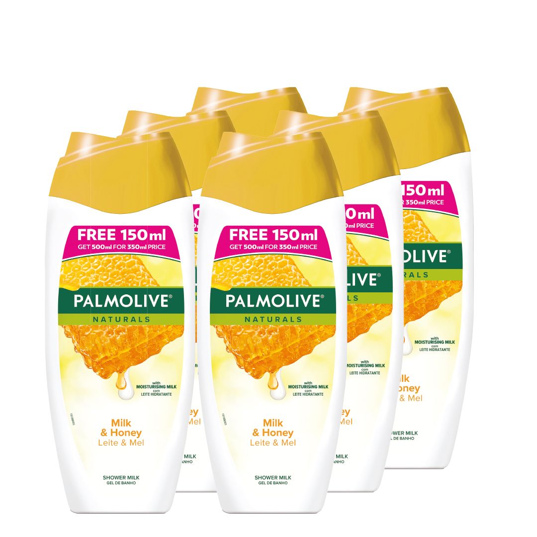 Palmolive Naturals Milk & Honey Shower Gel, Bulk Offer 6 X 500ml
