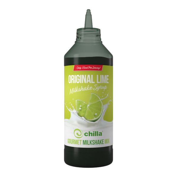 Chilla Lime Milkshake Syrup - 1lt - Creamy, Zesty Milkshake Base Flavour