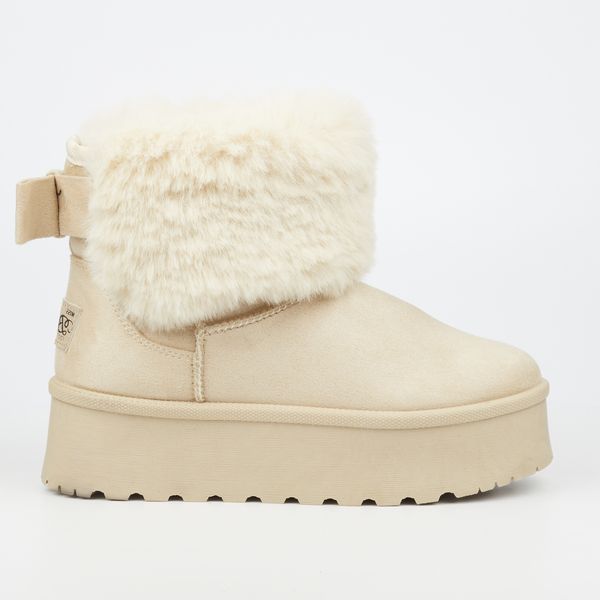 Women's Bone Round Toe Pvc Sole Boots image