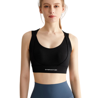 Lucylizz Shockproof Mesh Hollow Out Sports Fitness Gym Bra – Black