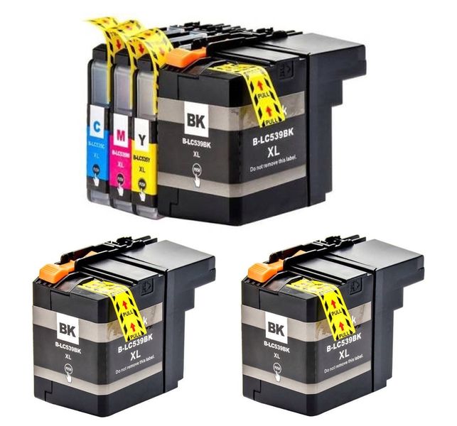 Brother LC539XL / LC535XL / 539 / 535 + 2 x Black Multipack - Compatible