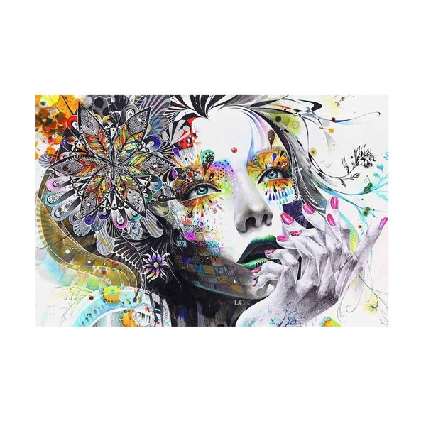 Canvas Art - Thinking Woman Abstract Canvas Living Bedroom Wall Art Deco