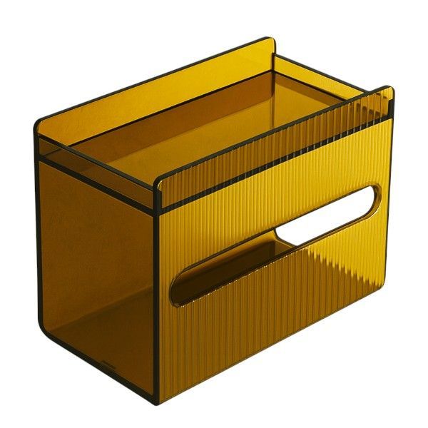 Amber Acrylic Tissue &amp; Paper Roll Holder- Orange