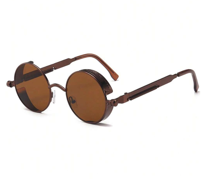 Retro and Steampunk Style Brown Sunglasses