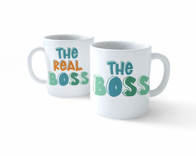 The Boss, and the Real Boss - Mug set