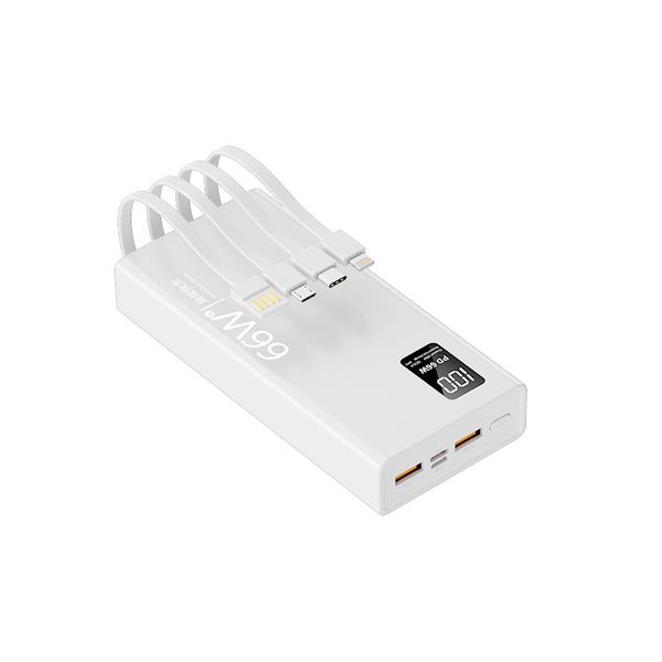 High Capacity Power Bank 4 in 1 Cables 20000 mAh Fast Charging Battery