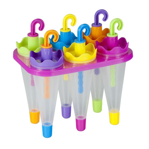 Ice Lolly Mould Umbrella Shape 6 Pack