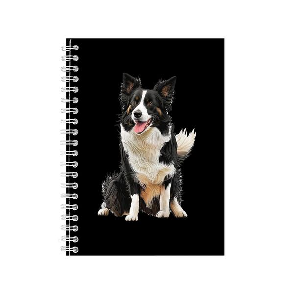 Border Collie A5 Notebook Spiral Lined Trendy Notepad Dog Idea 333