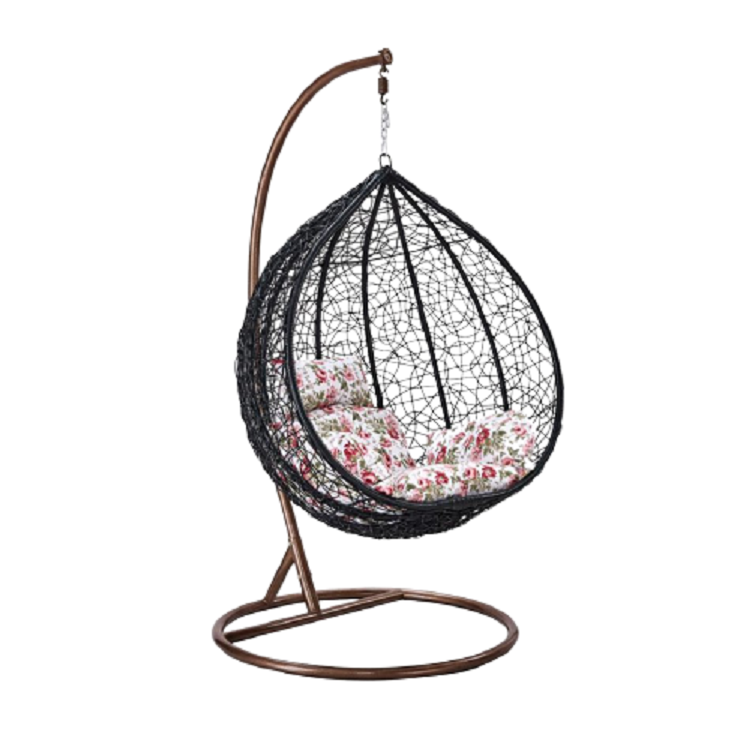 Hanging Patio / Garden / Balcony Swing Chairs Brown / White / Black