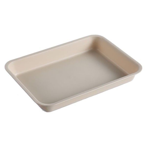 Deepened Rectangular Tray Platter - Medium - Khaki