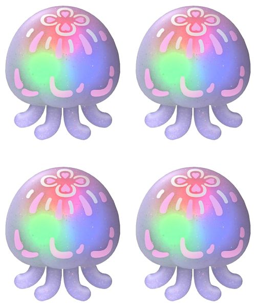 4Pcs Illuminated Jellyfish Thumbstick Grips Cute Joystick Protection