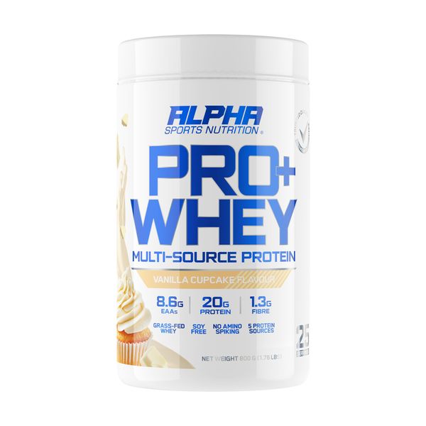 Alpha Sports Nutrition Pro+ Whey - Vanilla Cupcake - 800g