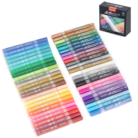ZEYAR - 12/24/48 Water-based Acrylic Paint Marker Pen, 0.7mm Extra Fine Tip Image