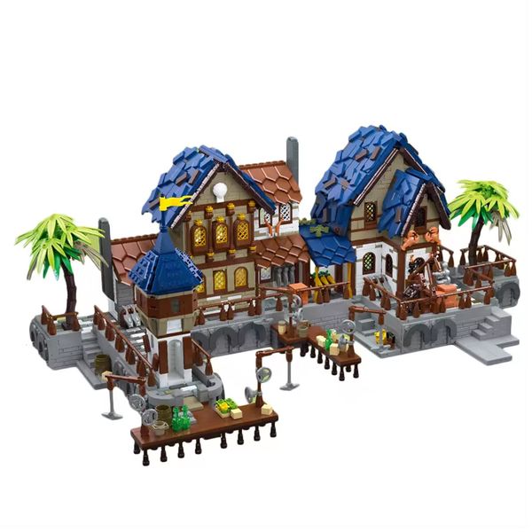 Medieval Harbour Building Blocks - 2979 Pieces (Not a Lego Branded Product)