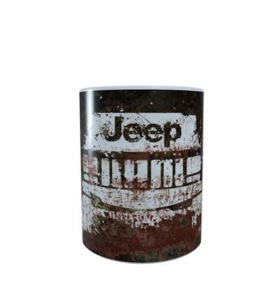 Jeep Vintage Rusted Logo V3 - Aesthetic - Coffee Mug