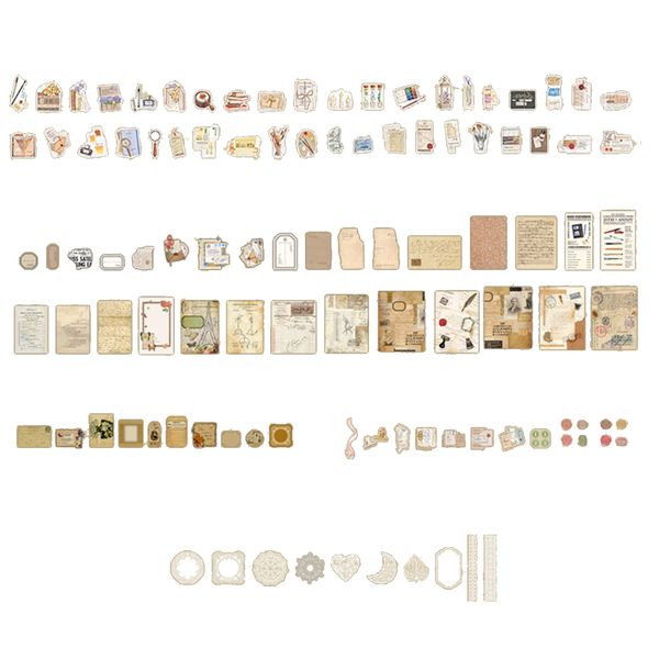 Craft 200pcs Cool Scrapbooking Journalling Stickers &amp; Decor Paper Jumbo Set