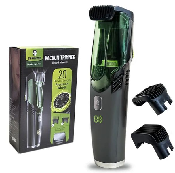 Cordless Hair &amp; Beard Vacuum Trimmer Grooming Kit