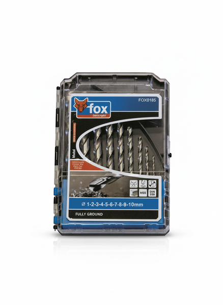 Fox Hss Drill Bit Set 1-10mm - 10 Piece High-Speed Steel