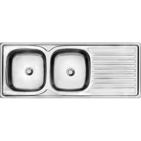 Double Bowl Inset Stainless Steel Sink 1200x 480mm Cs1160