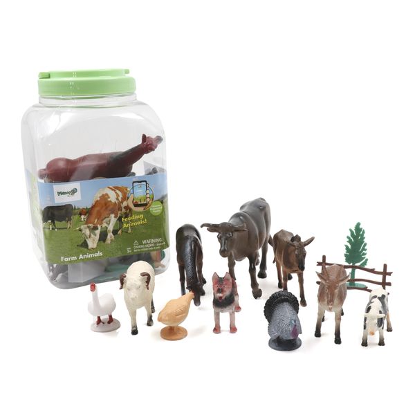 Planet Greenbean Farm Animals Playset Bucket: 40 Pieces