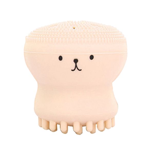 Lovely Octopus Shape Silicone Facial Cleansing Brush - Light Purple