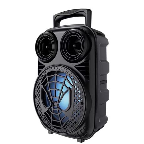 Rechargeable Speaker Karaoke Machine Outdoor Bluetooth Speaker W/Mic -Black Image