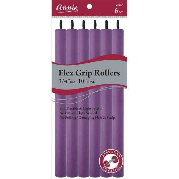 annie-flex-grip-rollers-3-4in-dia-10in-long-6-pieces-purple-2-pack