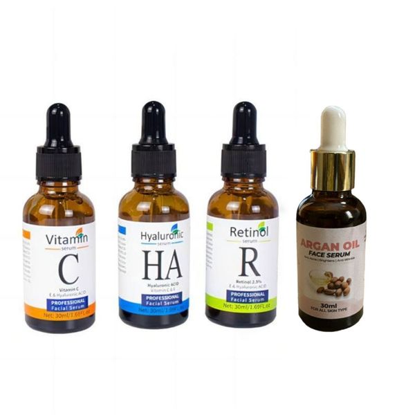 Vitamin C, Retinol and Hyaluronic Acid Serums with Argan Oil Face Serum