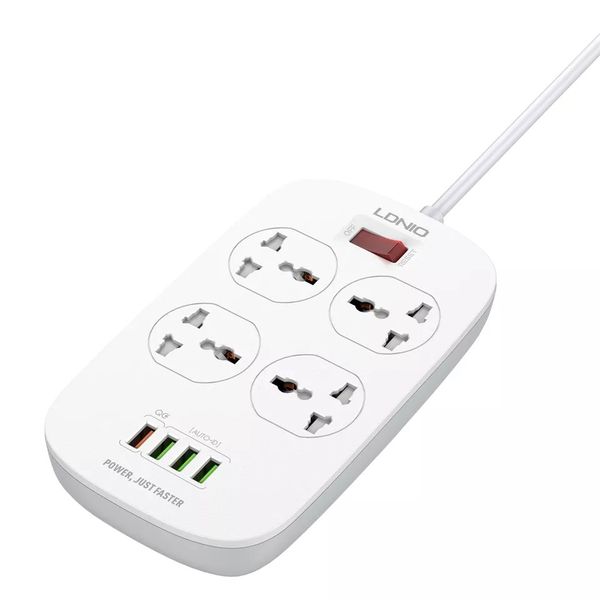 Universal Power Socket with 4 USB Port Charger
